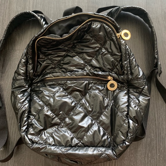 quilted puffer backpack